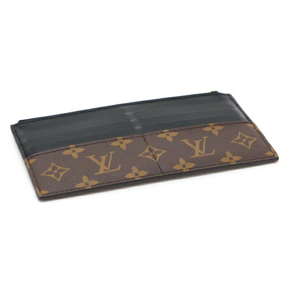 Louis Vuitton Slim Leather Coin Case Card Long Wallet Brown Black - Picture 4 of 9